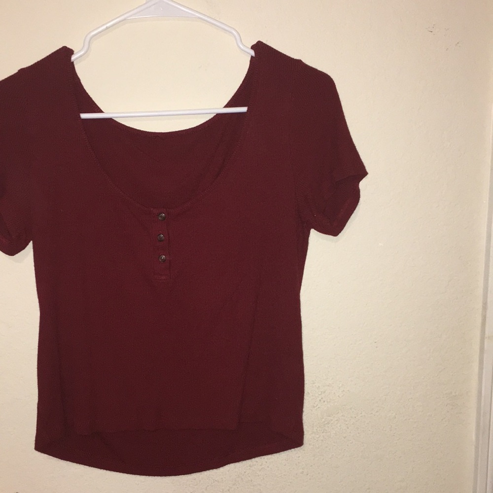a red shirt